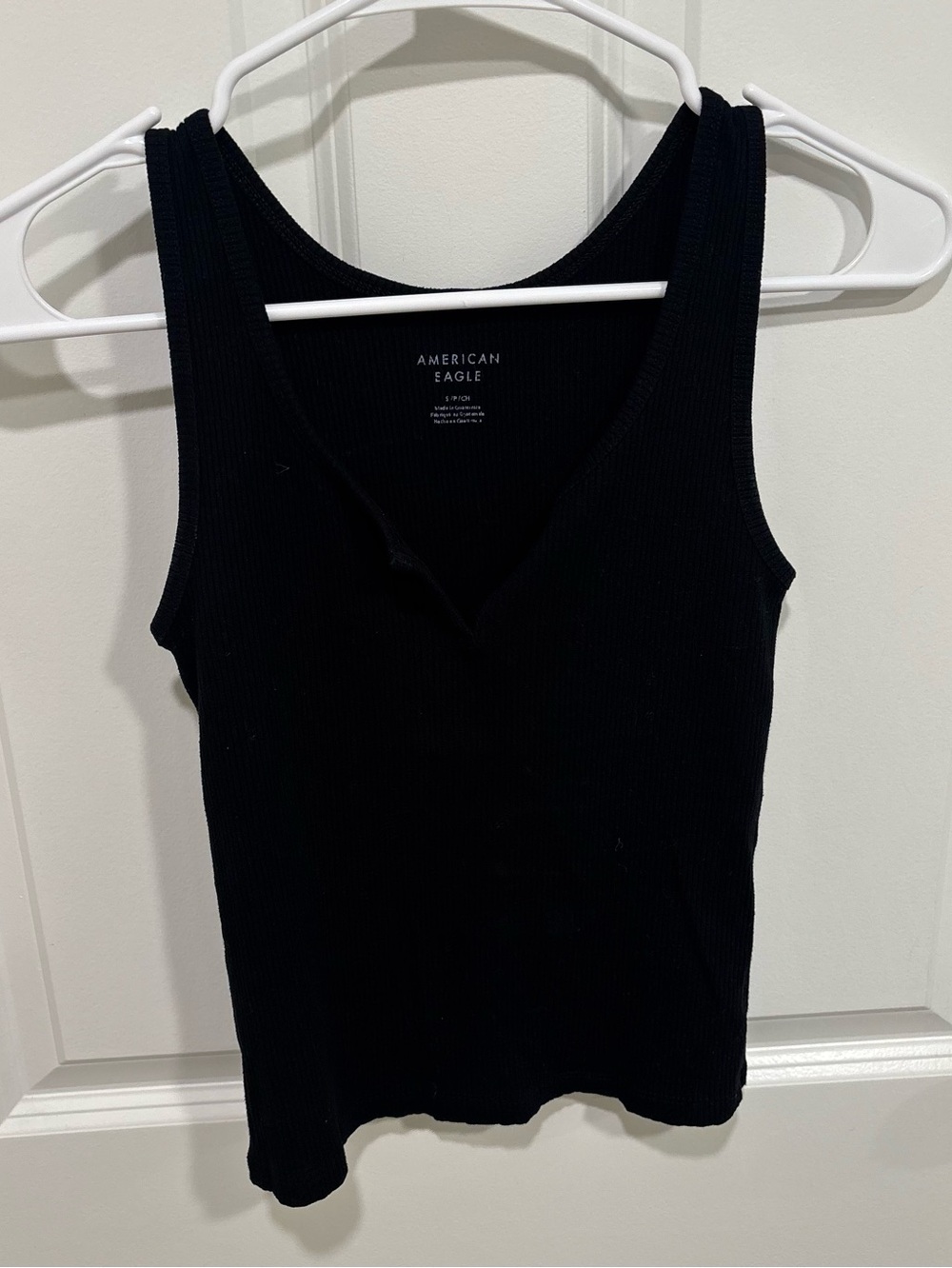 American Eagle Cropped Tank Top Black Womens U.S. Small
